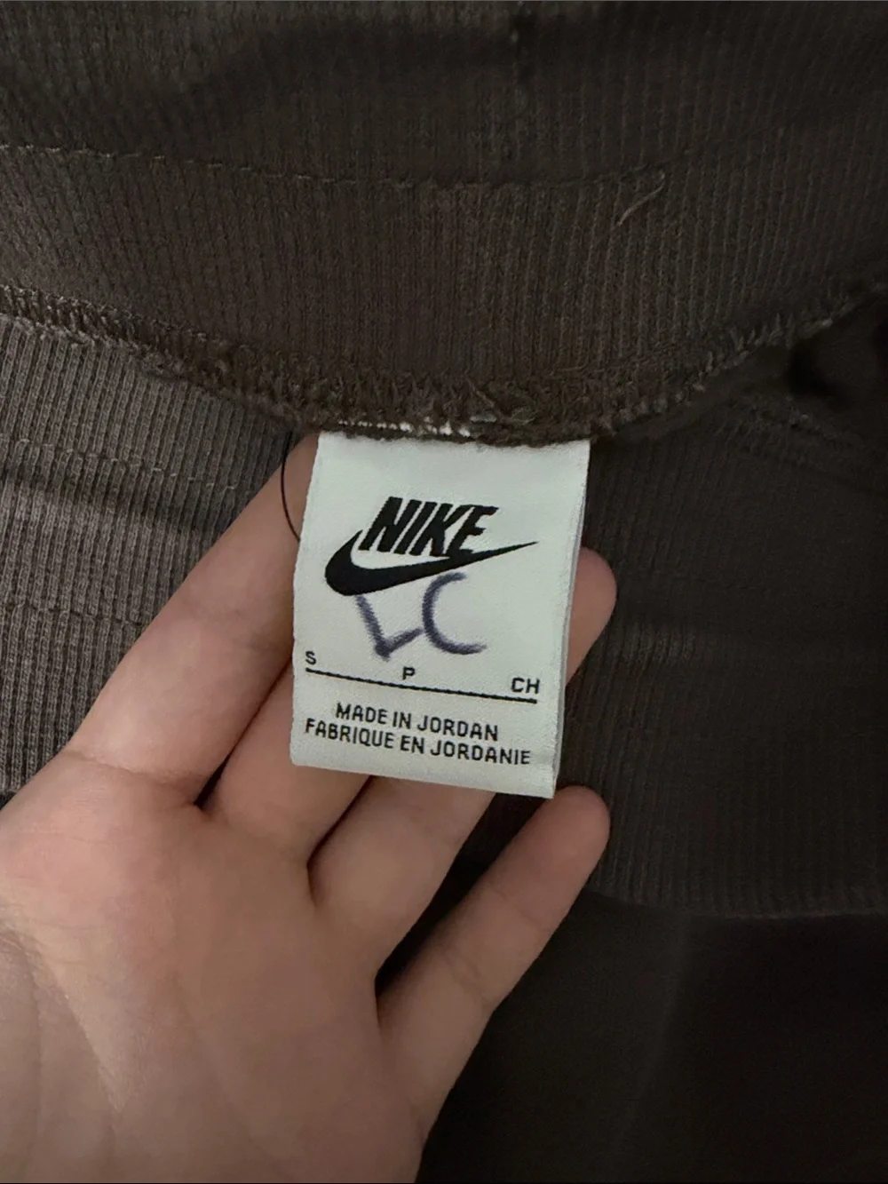 Nike Brown Kids Jogger Sweatpants with White Swoosh
